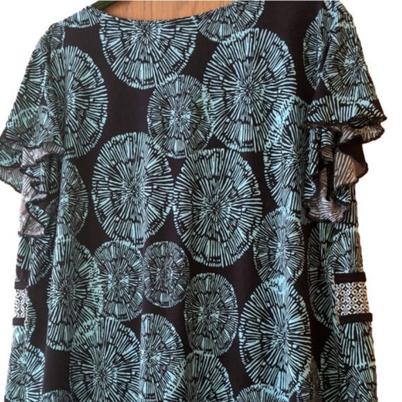 Vtg Lane Bryant Venezia Floral Blouse 18/20 - Picture 4 of 5